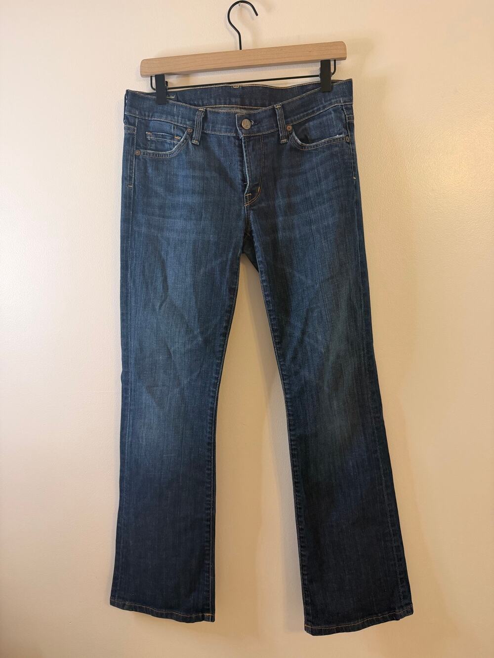 VTG Y2K Citizens of Humanity Kelly #001 Low Rise Bootcut Jeans 28 Dark Stretch